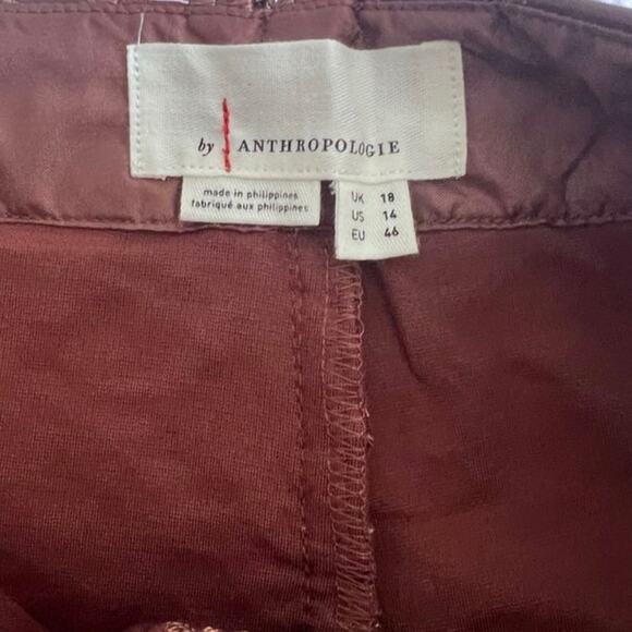 BY ANTHROPOLOGIE Floral Vegan Leather Shorts Size 14 New with Tag MSRP $178 - Picture 10 of 14